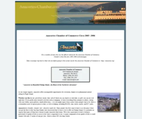 Anacortes-Chamber.com(For a number of years this was the official website for the Anacortes Chamber of Commerce. Content) Screenshot