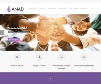 Anad.org(Free Eating Disorder Support Groups & Services) Screenshot