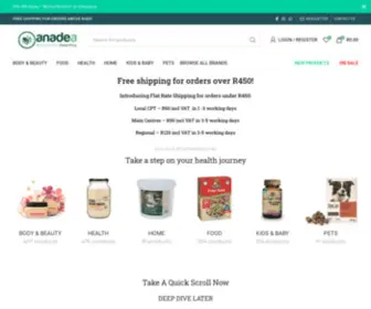 Anadea.co.za(Natural Health Products) Screenshot