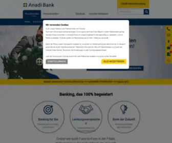 Anadibank.com(Die Austrian Anadi Bank ist Ihr zuverlässiger Partner für Internetbanking jeder Art) Screenshot