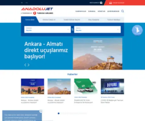 Anadolujet.com.tr(✅ ✈️️ En Hesaplı ve Ucuz Uçak Bileti Fırsatları) Screenshot