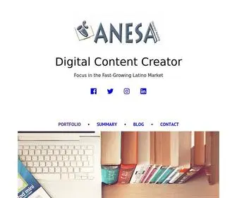 Anaelenasanchez.com(Hire Me to power your Content Marketing Copywriter) Screenshot