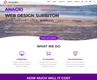 Anagio.com(Surbiton Web Design) Screenshot