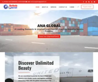 Anaglobal.co.in(Domestic and International Courier Logistics) Screenshot