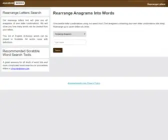 Anagramwords.com(Rearrange Anagrams Into Words) Screenshot