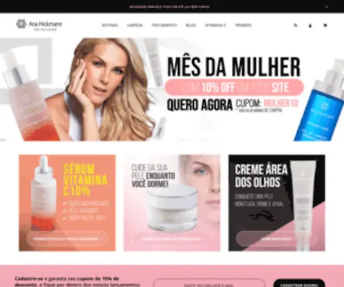 Anahickmannskincare.com.br(Ana Hickmann Skin Care) Screenshot