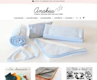 Anakiss.fr(Cadeaux de naissance faits main pour bébé et nouveau) Screenshot