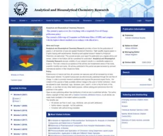 Analchemres.org(Analytical and Bioanalytical Chemistry Research) Screenshot