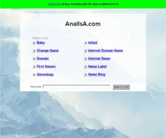 Analisa.com(The Leading First Names Site on the Net) Screenshot