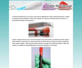 Analisidelsangue.info(Analisi del sangue) Screenshot