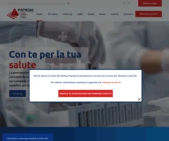 Analisipapagni.it(Centro biomedico analisi cliniche a trani e molfetta) Screenshot