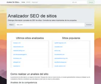 Analisisdesitios.info(Consulte el SEO de los sitios para obtener informacion mas completa como) Screenshot