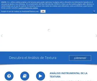 Analisisdetextura.com(ANALIZADOR DE TEXTURA PARA ALIMENTOS Y MATERIALES) Screenshot