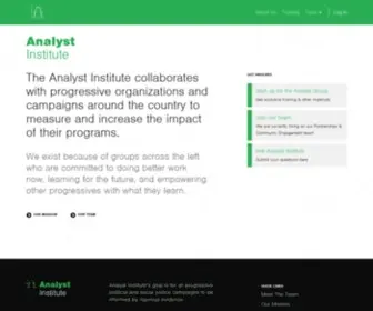 Analystinstitute.org(Analyst Institute) Screenshot