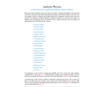 AnalyticPhysics.com(Analytic Physics) Screenshot