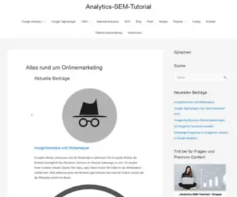 Analytics-Sem-Tutorials.de(analytics sem tutorials) Screenshot