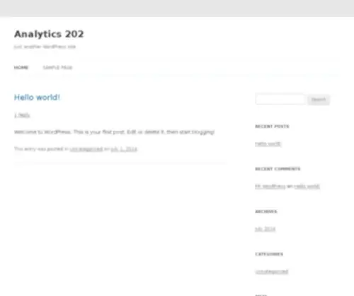 Analytics202.net(Analytics 202) Screenshot