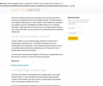 Analyticscheckup.com(Analyticscheckup) Screenshot