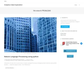 Analyticsdataexploration.com(We solve AI PROBLEMS) Screenshot