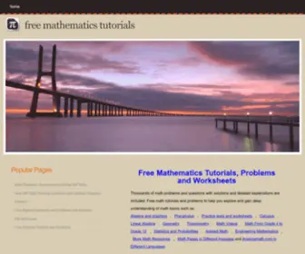 Analyzemath.com(Free Mathematics Tutorials) Screenshot