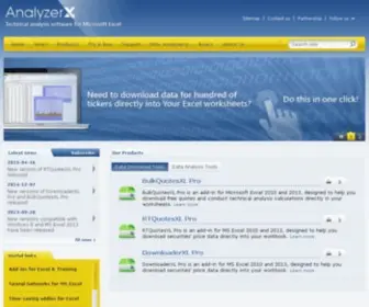 Analyzerxl.com(Technical analysis software for Microsoft Excel) Screenshot