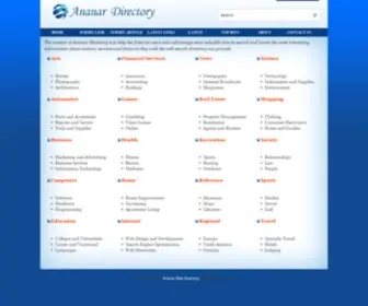 Ananar.com(Web Directory) Screenshot
