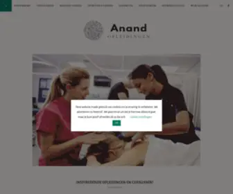 Anand.nl(Al 20 jaar een toonaangevend instituut Op gebied van massage) Screenshot