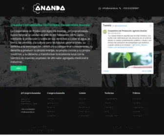 Ananda.ec(Cooperativa de Producción Agrícola) Screenshot