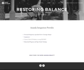 Anandaintegration.com(Ananda Integration) Screenshot