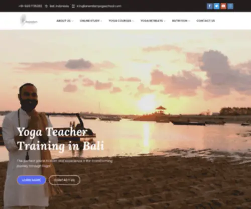 Anandamyogaschool.com(Yoga School) Screenshot