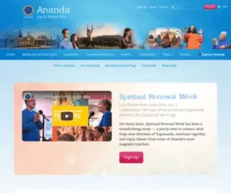 Ananda.org(A Worldwide Movement to Help You Find Joy Within Yourself) Screenshot