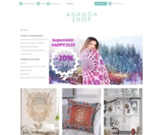 Anandashop.hu(Webáruház) Screenshot