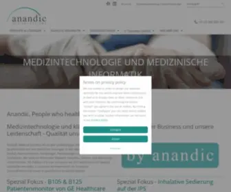 Anandic.com(Anandic Medical Systems) Screenshot