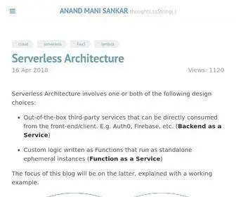 Anandmanisankar.com(Anand Mani Sankar) Screenshot