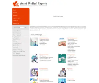 Anandmedical.com(Anand Medical exports) Screenshot