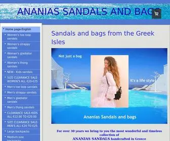 Ananiassandals.com(Leather sandals from Greece) Screenshot