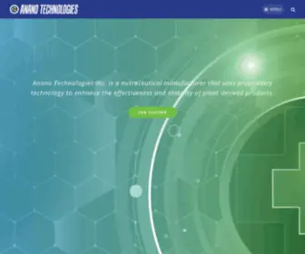 Ananotechnologies.com(Innovative Nutraceutical Manufacturing) Screenshot