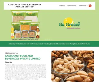 Anantfoods.com(AADIANANT FOOD AND BEVERAGES PRIVATE LIMITED) Screenshot