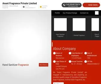 Anantfragrance.in(Anant Fragrance Private Limited) Screenshot