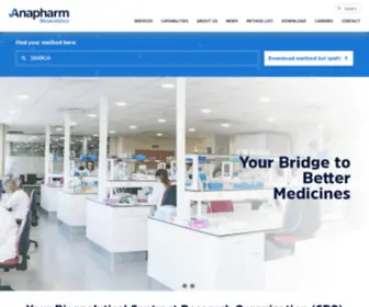 Anapharmbioanalytics.com(Anapharm Bioanalytics) Screenshot