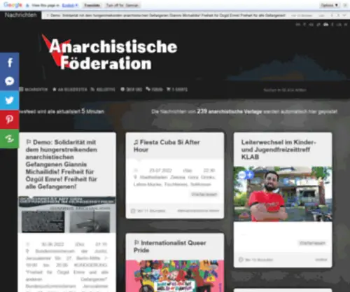 Anarchistischefoderation.de(Anarchistische Föderation) Screenshot