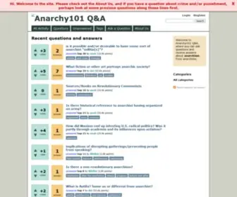 Anarchy101.org(Anarchy101 Q&A) Screenshot