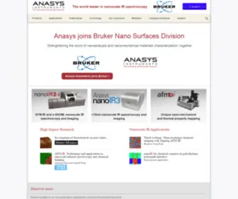 Anasysinstruments.com(Bruker's nanoscale infrared (nanoIR)) Screenshot