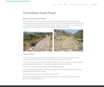 Anatolianroads.org(Resources on the road system of ancient Turkey) Screenshot