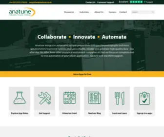 Anatune.co.uk(Automated Analytical Solutions and Support) Screenshot