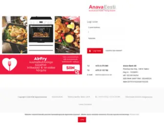 Anava.ee(Anava Eesti kodumasinate hulgimüük Kliendi login) Screenshot
