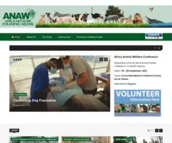 Anaw.org(Africa Network for Animal Welfare) Screenshot