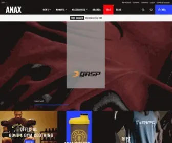 Anaxfitness.com(Gym Wear & Sports Clothing) Screenshot