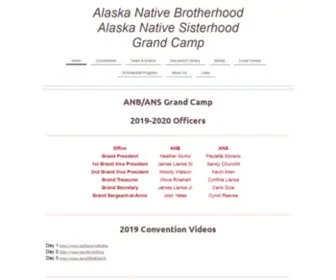 Anbansgc.org(Alaska Native Brotherhood/Alaska Native Sisterhood Grand Camp) Screenshot