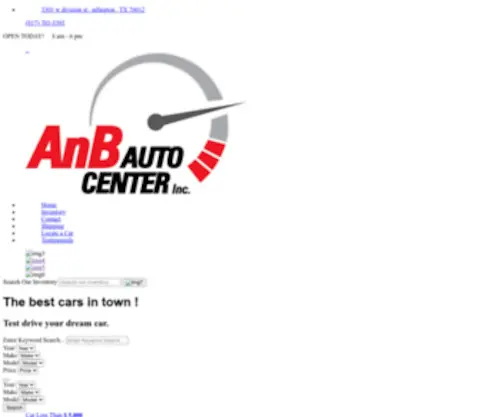 Anbautocenter.com(AnB Auto Center) Screenshot